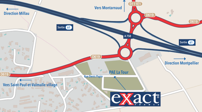 Plan d'accès Exact France Plan d'accès Exact France